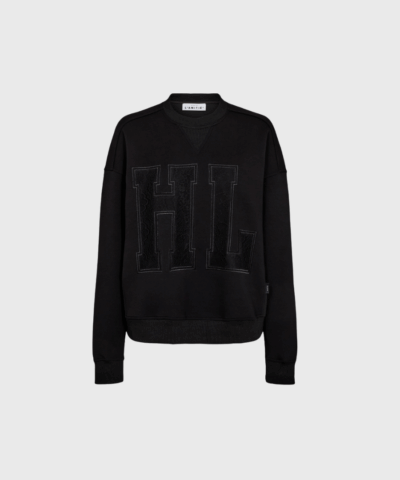 Haute L'Amitié Lace Sweat – Sort sweatshirt med blonder
