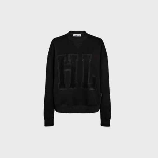 Haute L'Amitié Lace Sweat – Sort sweatshirt med blonder