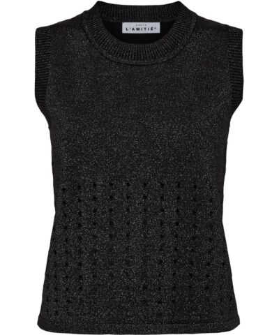Alternative view of Haute L’Amitié - Hole Lurex, Knit Top - Sort