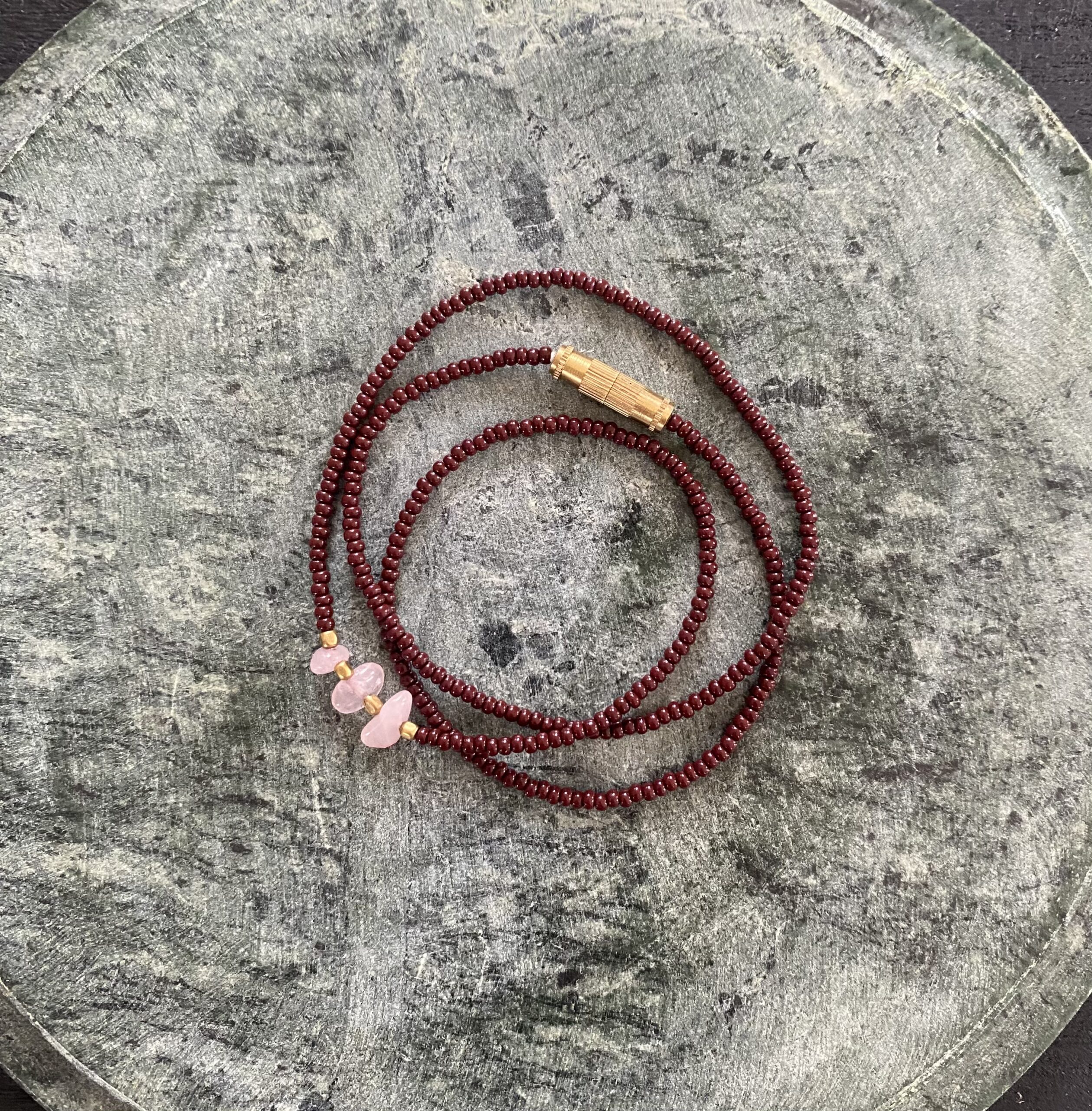 Annavii – Nuri Halskæde, Rose Quartz