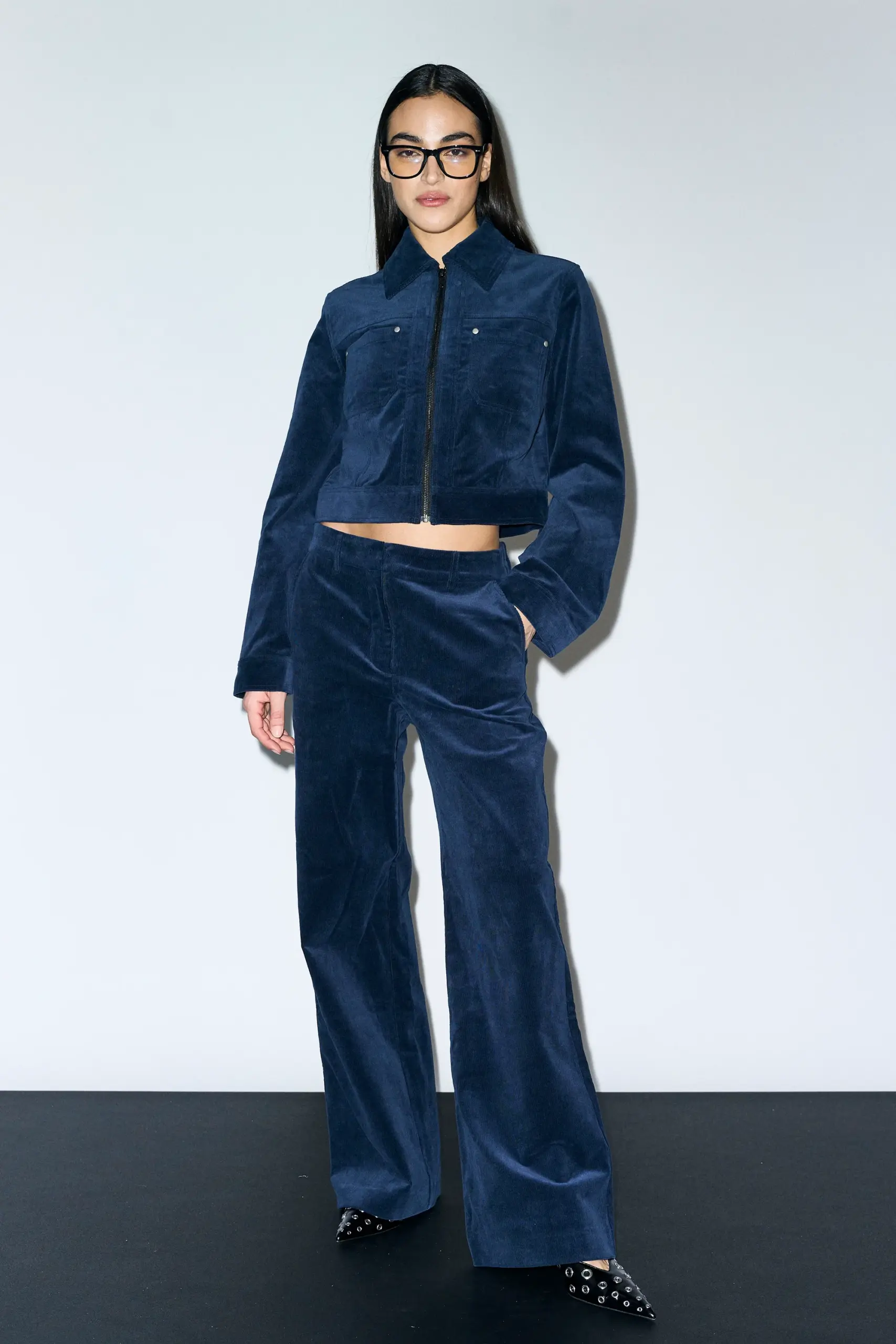 IVY Copenhagen – Alice Wide Cord Pant – Deep Navy Blue - Billede 4