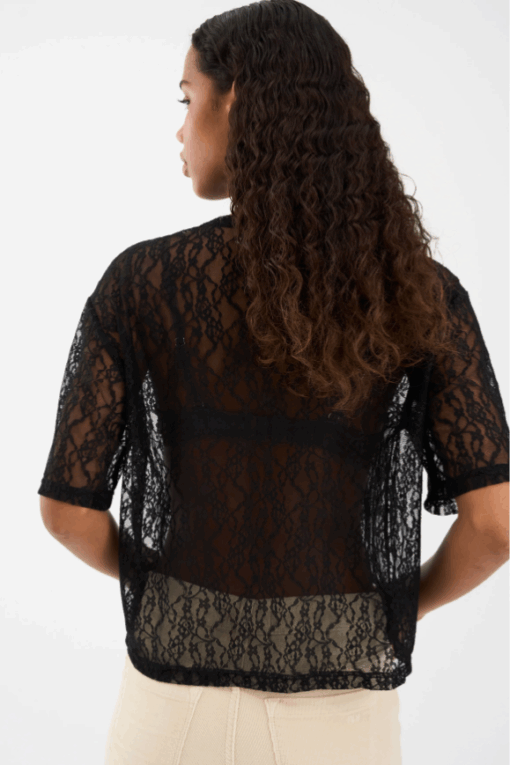 IVY - Lara Lace T-shirt - Sort - Billede 3