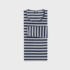 101 Broadway Marine/Grey Melange – Klassisk T-shirt fra Mads Nørgaard