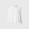 Poplin Puffed Hem Shirt – White | Rabens Saloner