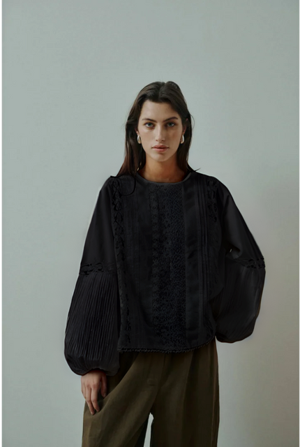 Anne-Mi – Jasmin IS Blouse, Sort - Billede 2