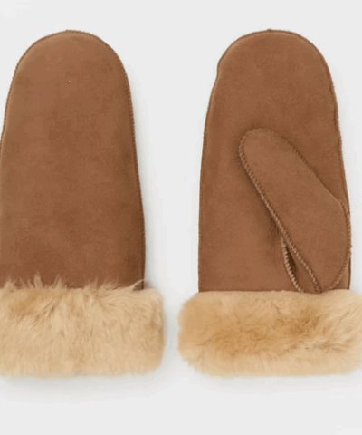 Alternative view of Beck Söndergaard – Doa Shearling Mitten – Emperador Brown