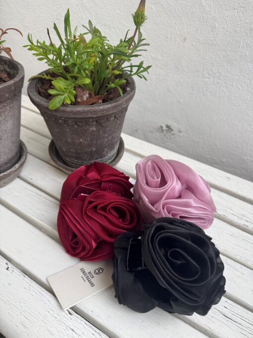 BeckSöndergaard – Organza Flower Hair Claw – Sort - Billede 2