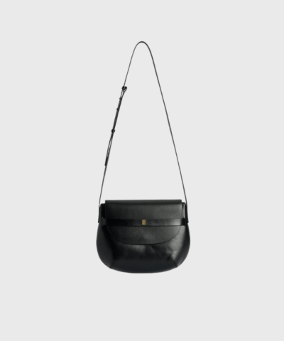 By Malene Birger Maellon Skuldertaske – Sort Læder | Merci-Give