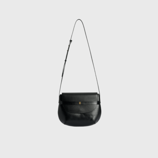 By Malene Birger Maellon Skuldertaske – Sort Læder | Merci-Give