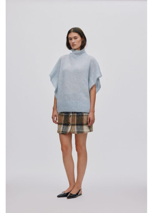 Rabens Saloner - Superlight Knit Tunic Top - Lyseblå - Billede 3