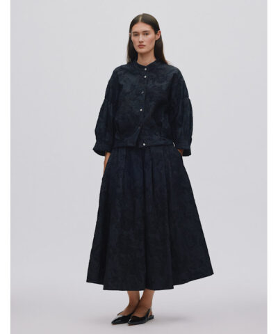 Alternative view of Rabens Saloner - Clipped Jacquard Full Skirt - Sort