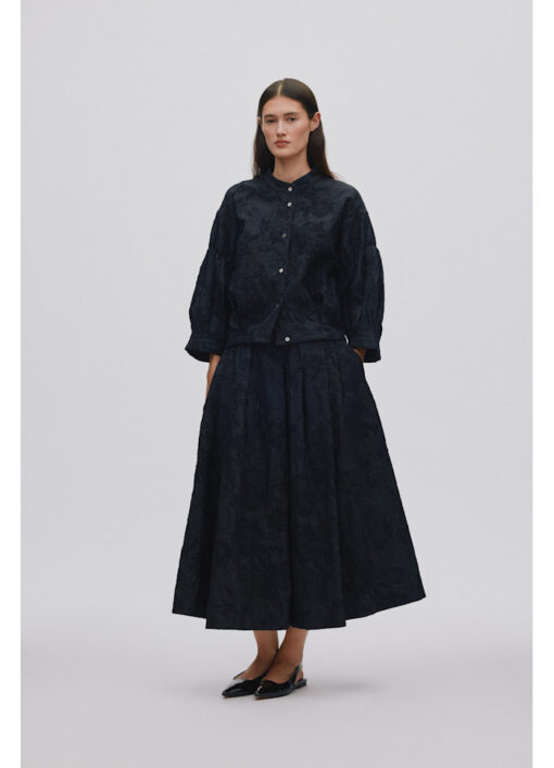 Rabens Saloner - Clipped Jacquard Full Skirt - Sort - Billede 2