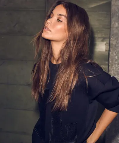 Alternative view of Haute L`Amitie - Lace Application Sweat - Sort