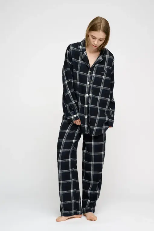 Moshi Moshi Mind – Juno Shirt Check - Dark Navy - Billede 6