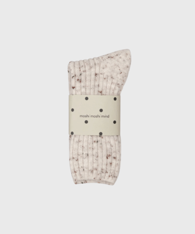 Moshi Moshi Mind Relax Socks – Egret Melange | Merci-Give