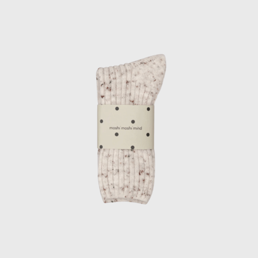 Moshi Moshi Mind Relax Socks – Egret Melange | Merci-Give