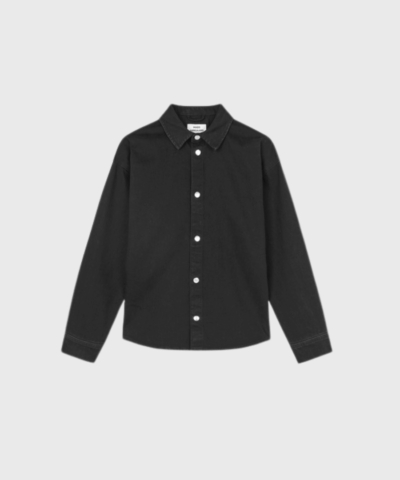 Mads Nørgaard Dyed Denim Gisla Shirt – Black | Merci-Give