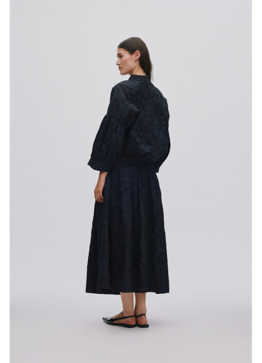 Rabens Saloner - Clipped Jacquard Full Skirt - Sort - Billede 5