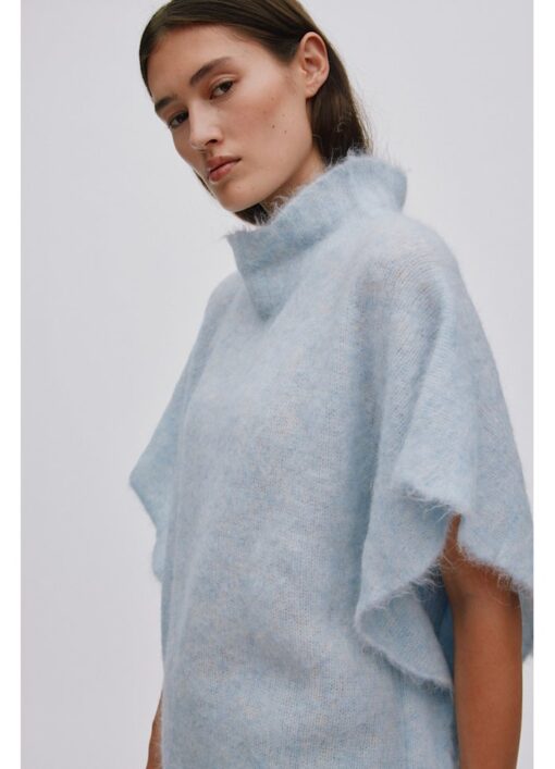 Rabens Saloner - Superlight Knit Tunic Top - Lyseblå - Billede 2