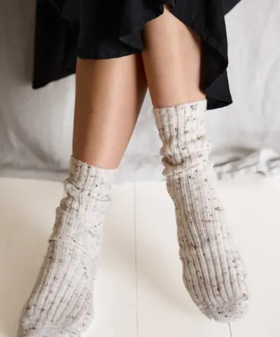 Alternative view of Moshi Moshi Mind – Relax Socks - Egret Melange