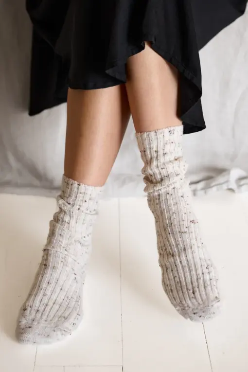 Moshi Moshi Mind – Relax Socks - Egret Melange - Billede 2