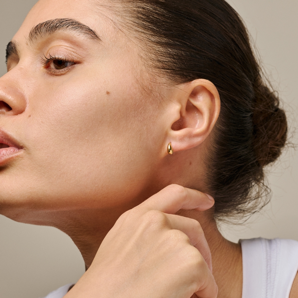 Enamel – Sana Ørestikker – Forgyldt - Billede 2