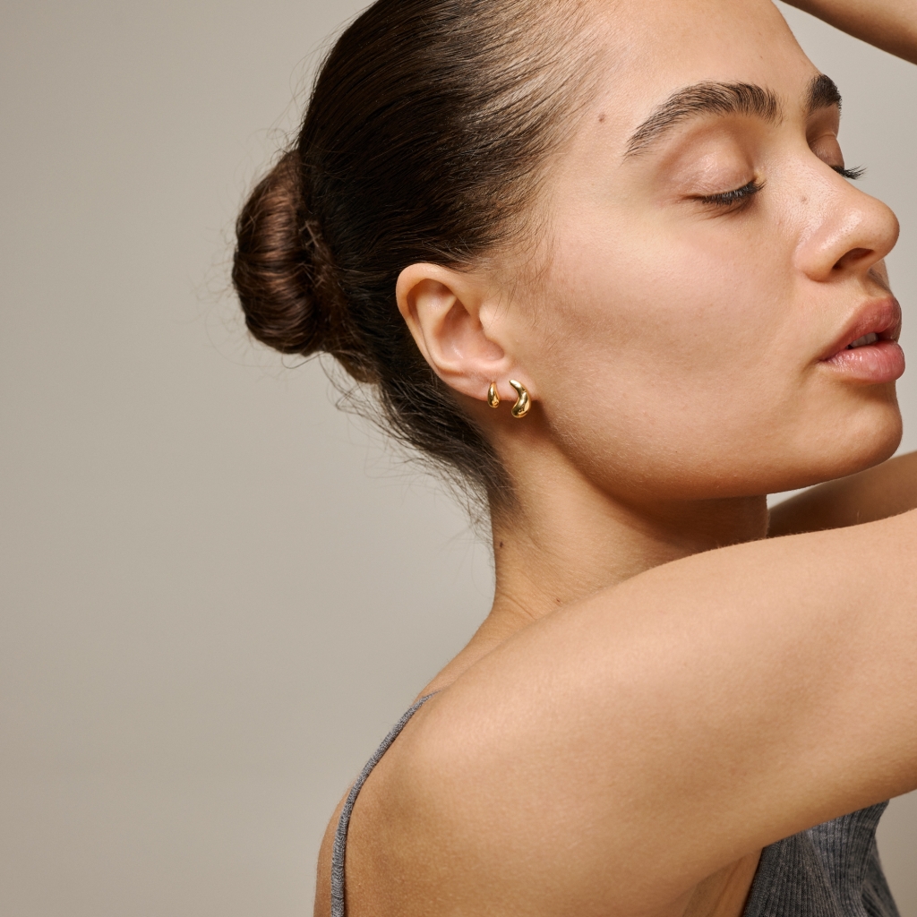 Enamel – Sana Ørestikker – Forgyldt - Billede 3