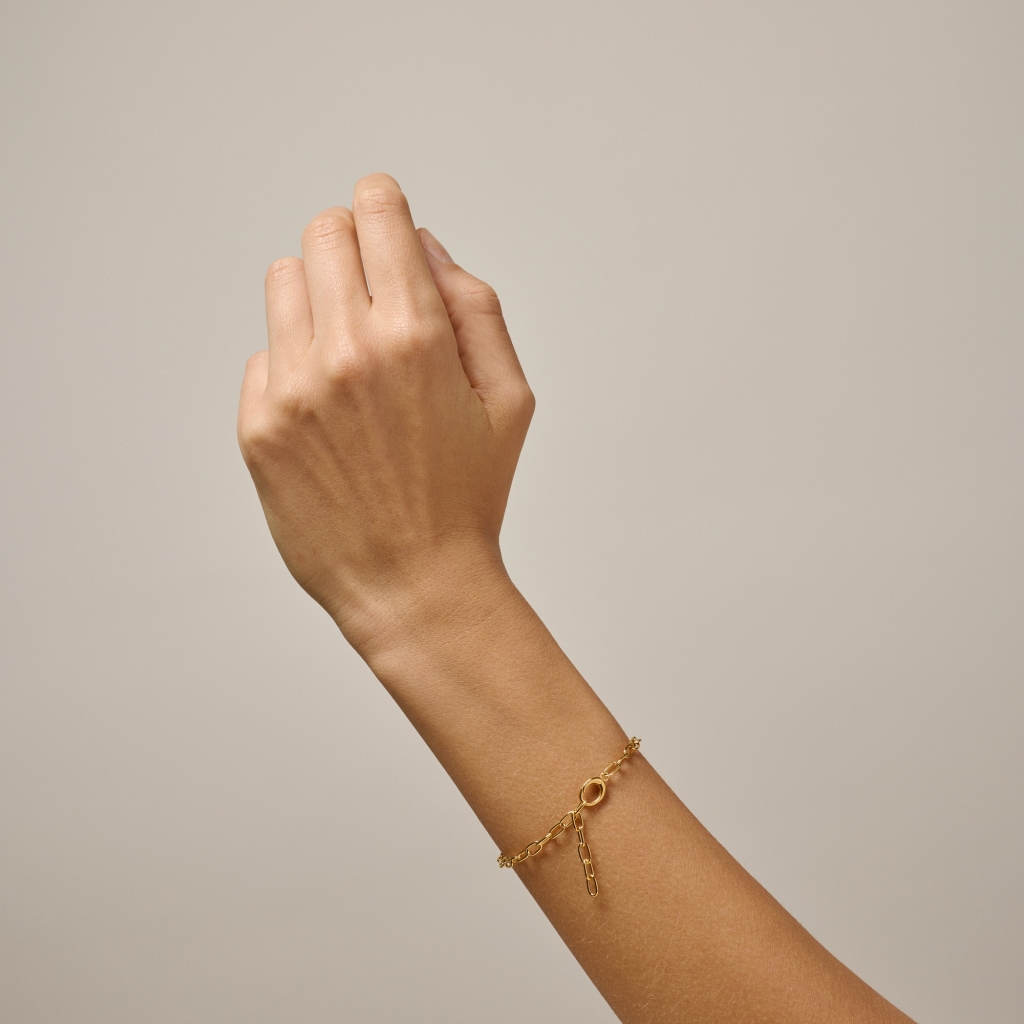 Enamel – Medium Charm Armbånd – Forgyldt - Billede 3