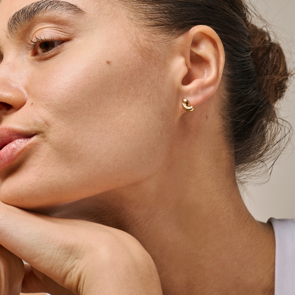 Enamel – Nari Ørestikker – Forgyldt - Billede 2