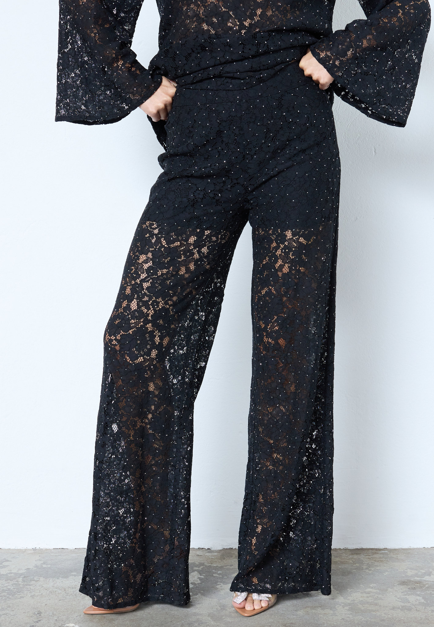 Co'Couture - Siacc Simili Lace Pant - Sort - Billede 5