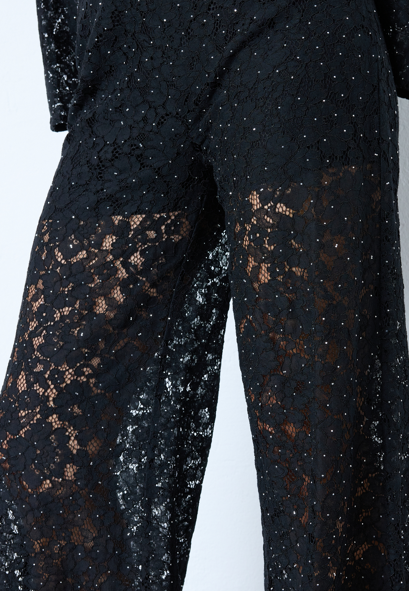 Co'Couture - Siacc Simili Lace Pant - Sort - Billede 4
