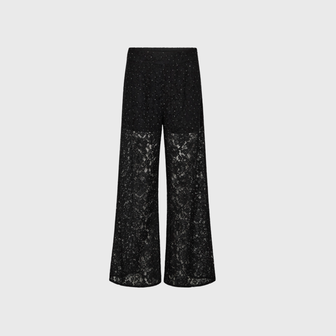 Co'Couture - Siacc Simili Lace Pant - Sort