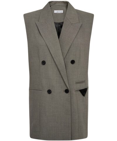 Alternative view of Haute L’Amitié – Nicole Triangle Tailor Vest - Beige Melangé