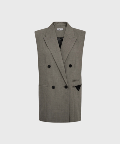 Haute L’Amitié – Nicole Triangle Tailor Vest - Beige Melangé