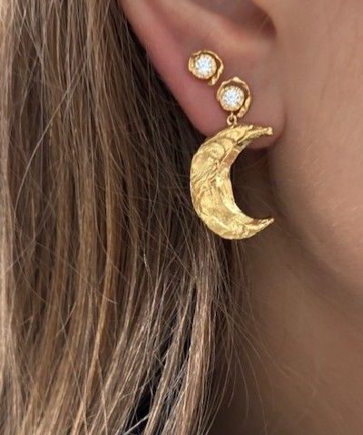 Alternative view of Stine A – Claire de Lune Earring Right, Single – Forgyldt