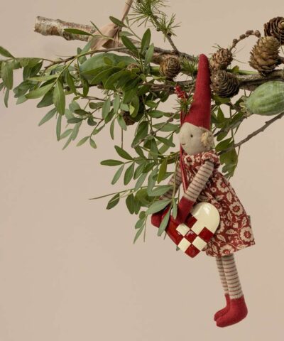 Alternative view of Maileg – Metal Ornament, Lille Hjerte – Rød