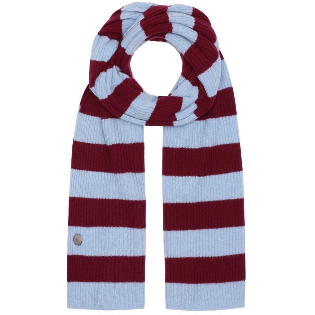 Beta Studios – Madeleine Striped Scarf - Blue/Pomegranate - Billede 3