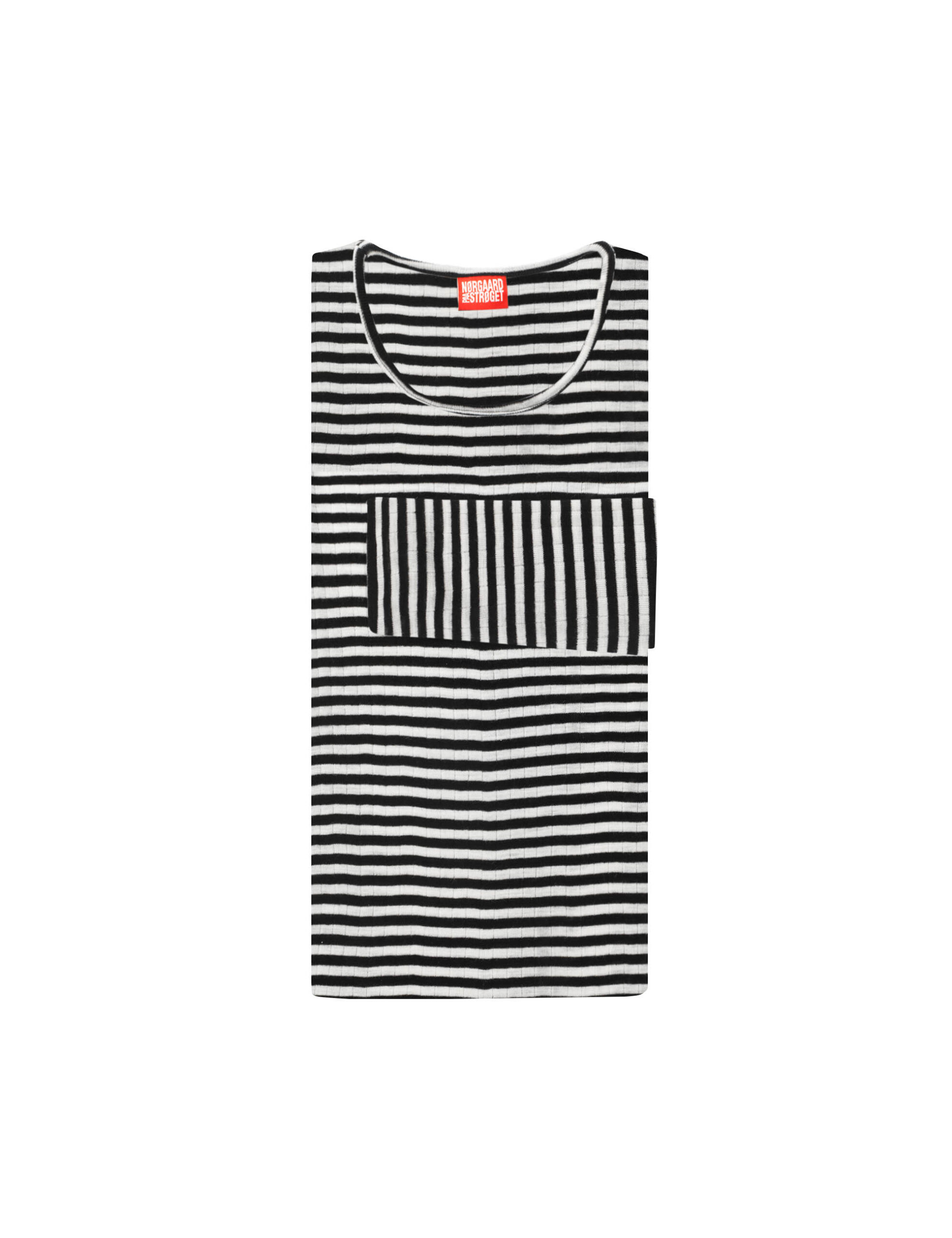 Nørgaard Paa Strøget – #101 Wool – Black/Ecru Stripe - Billede 2