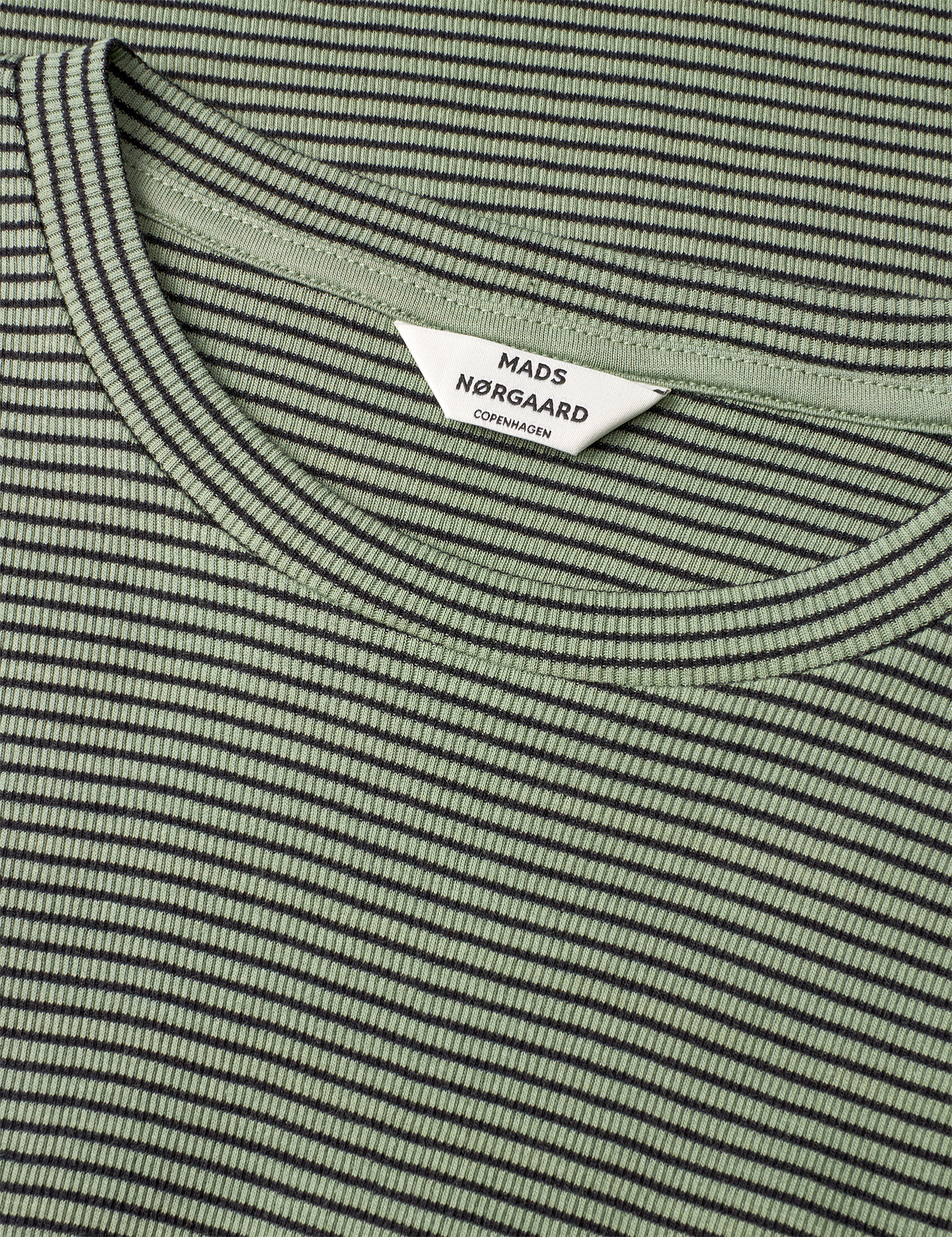 Mads Nørgaard – Cotton Stripe Tuba Tee LS – Sea Spray/Black - Billede 3