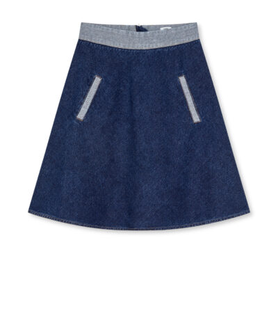Alternative view of Mads Nørgaard – Luke Denim Stelly Skirt Block – Mid Blue Denim