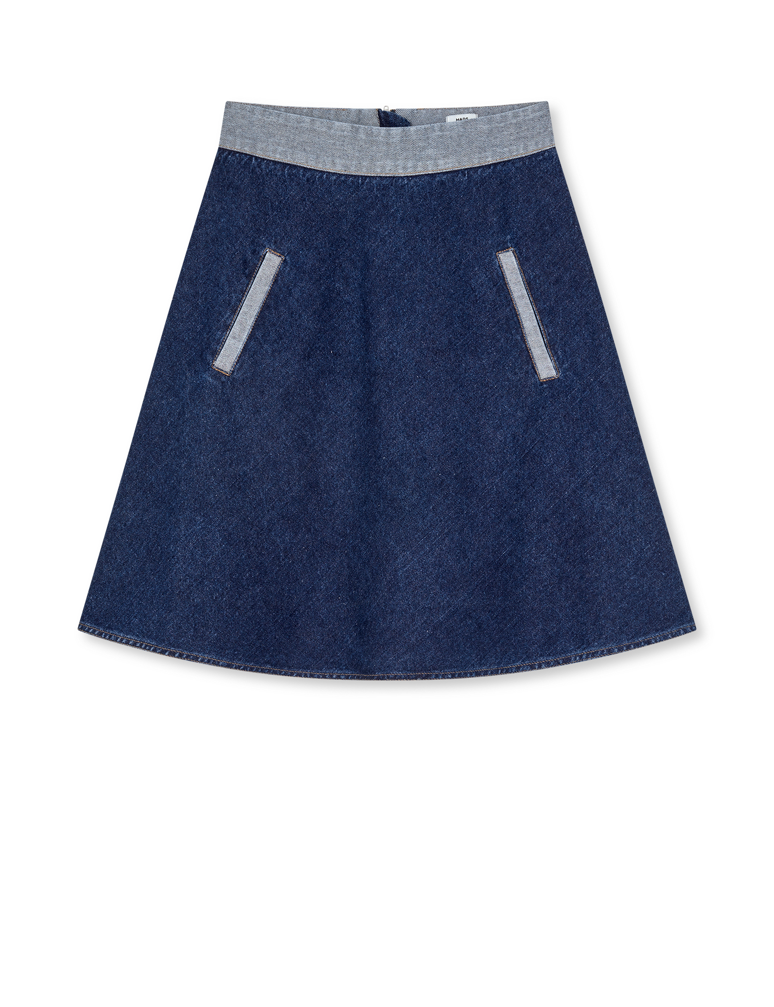 Mads Nørgaard – Luke Denim Stelly Skirt Block – Mid Blue Denim - Billede 2
