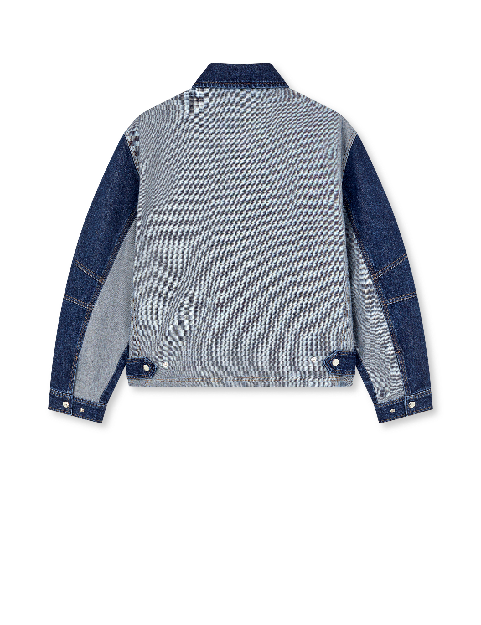 Mads Nørgaard – Luke Denim Solar Jacket Block - Mid Blue Denim - Billede 4
