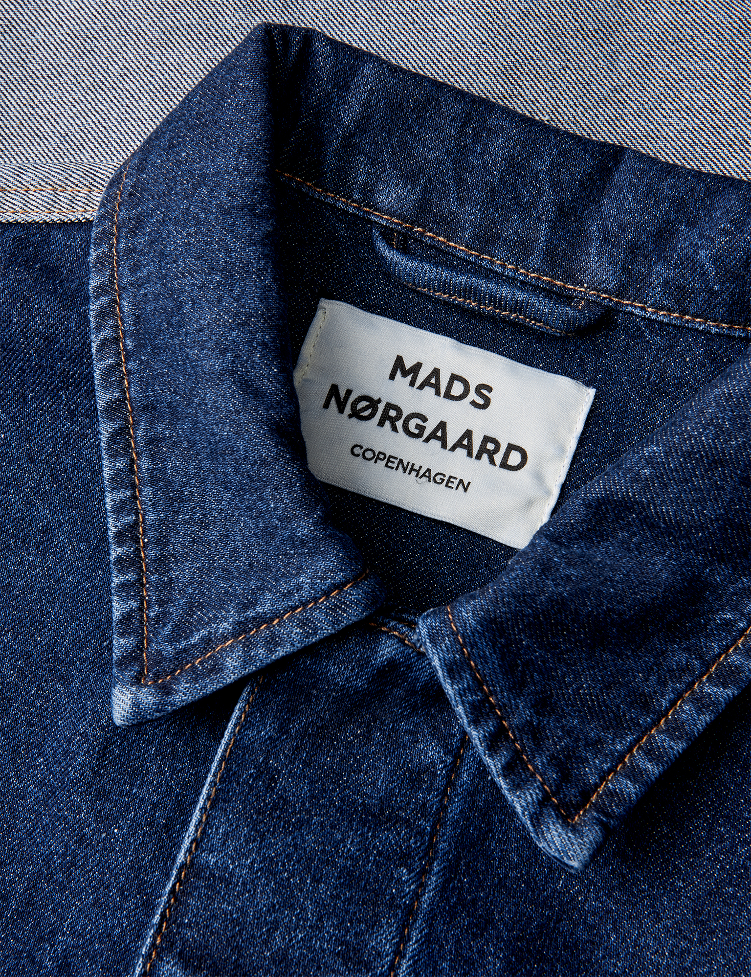 Mads Nørgaard – Luke Denim Solar Jacket Block - Mid Blue Denim - Billede 3