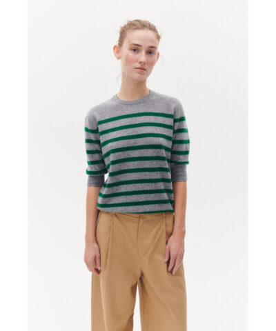 Alternative view of Beta Studios – Bianca Striped Lady Sleeve - Grey/Green