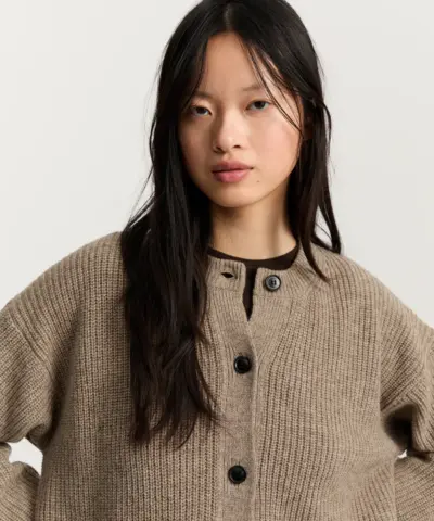 Alternative view of Aiayu – Bine Cardigan – Pure Soil