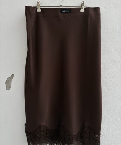 Alternative view of Haute L’Amitié – Naomi Lingerie Pencil Skirt – Brown