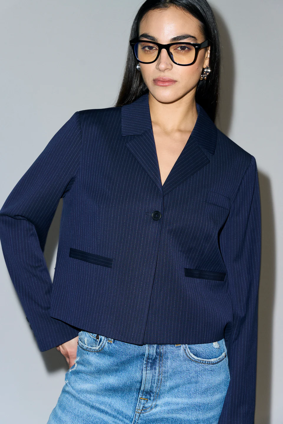 IVY – Paula Short Blazer – Deep Navy Blue - Billede 2