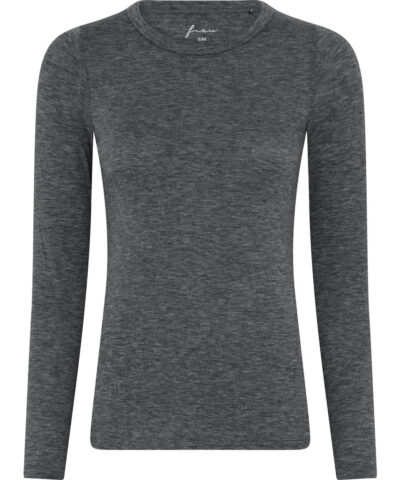Alternative view of Frau – Lucca Cashmere Top – Dark Grey Melange