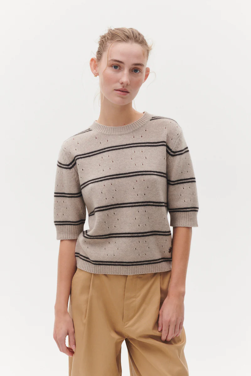 Beta Studios – Mille Short Sleeve - Sand/Walnut - Billede 2
