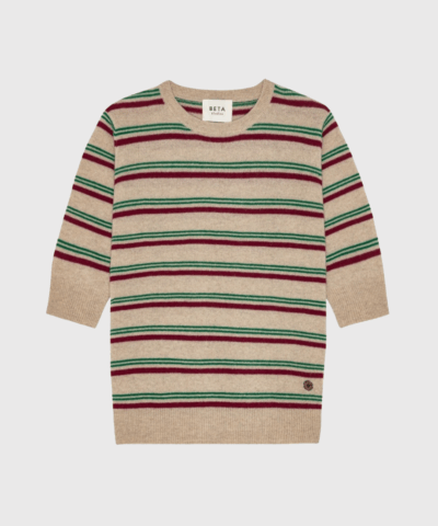 Beta Studios – Mini Stripes Lady Sleeve - Sand/Green